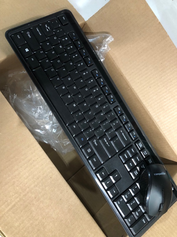 Photo 3 of Amazon Basics Wireless Computer Keyboard and Mouse Combo 