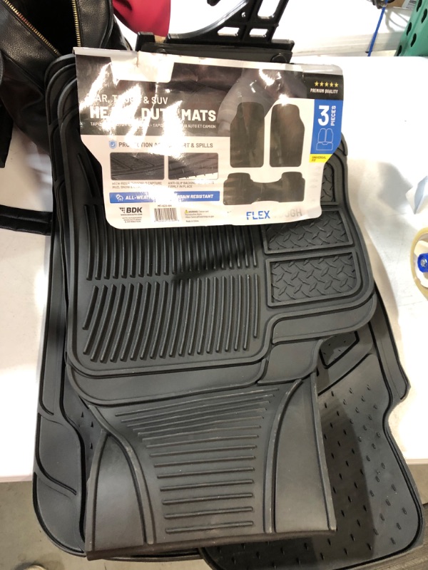 Photo 2 of BDK Contour Pro Liners - Heavy Duty Rubber Floor Mats for Car SUV Truck & Van - All Weather Protection (Pro Liner)