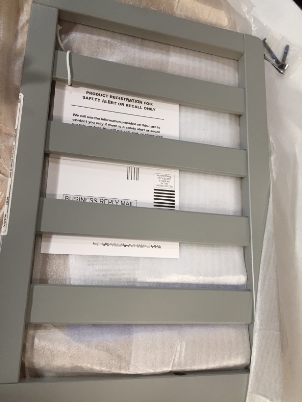 Photo 1 of Dream On Me Universal Convertible Crib Toddler Guard Rail, Pebble Grey 21"W x 13"H