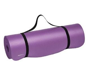 Photo 1 of Amazon Basics Extra Thick Exercise Yoga Gym Floor Mat with Carrying Strap - 74 x 24 x .5 Inches,