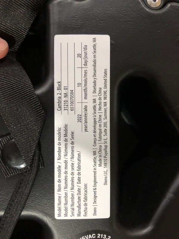 Photo 4 of Diono Cambria 2 XL 2022, Dual Latch Connectors, 2-in-1 Belt Positioning Booster Seat