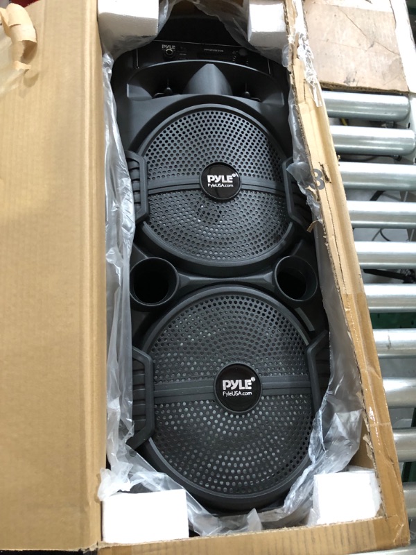 Photo 2 of Pyle Portable Bluetooth PA Speaker System - 600W Rechargeable Outdoor Bluetooth Speaker 