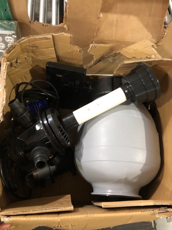 Photo 2 of 12" Sand Filter Pump, 2641GPH 1/2HP Pool Sand Filter for Above Ground and Inground Pool Up to 7500 Gallons,with 6-Way Multi-Port Valve & Strainer Basket Easy Installation 12in