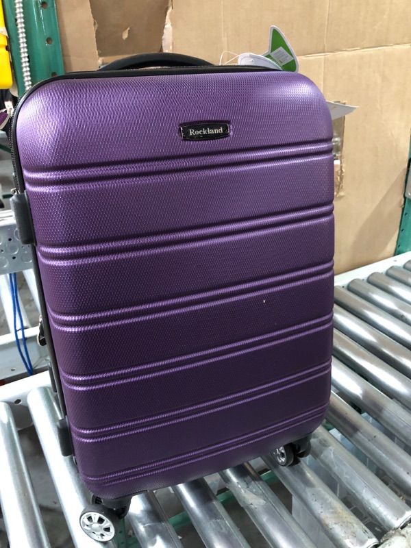 Photo 2 of ****SMALL BAG ONLY*** Rockland Melbourne Hardside Expandable Spinner Wheel Luggage, Purple, 