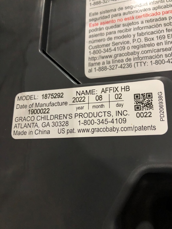 Photo 3 of Graco Affix Highback Booster Seat with Latch System, Grapeade