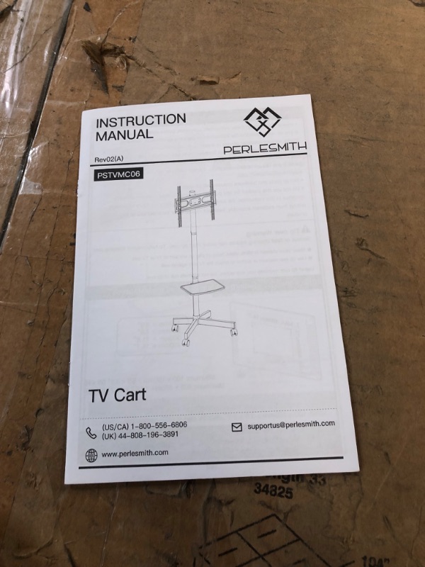 Photo 4 of PERLESMITH Mobile TV Stand for 23-60 Inch LCD LED Flat/Curved Panel Screen TVs