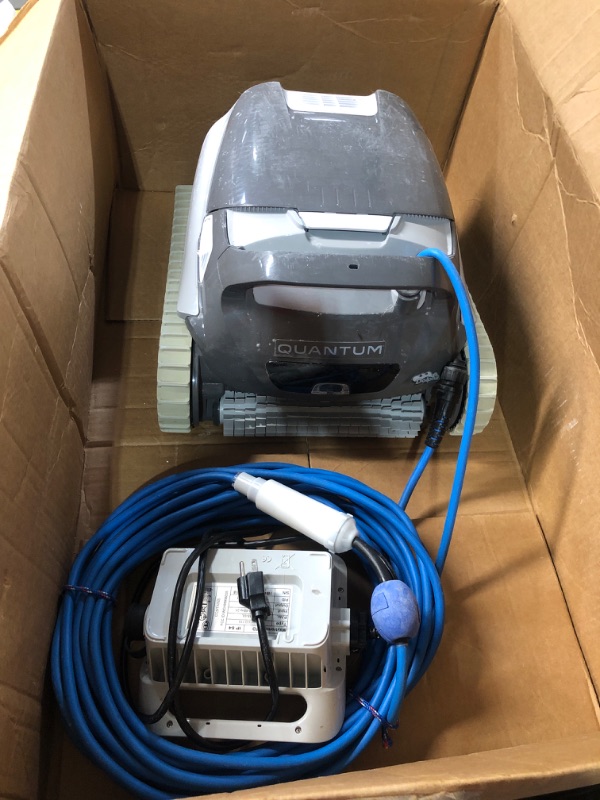 Photo 2 of *UNTESTED* Dolphin Quantum Automatic Robotic Pool Cleaner with Extra-Large Filter Basket and Intense Waterline Scrubbing Power