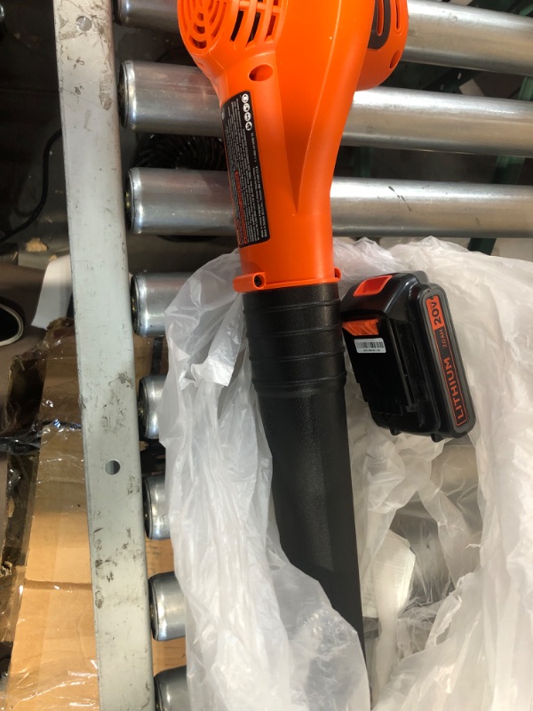 Photo 2 of **MISSING CHARGER**
BLACK+DECKER 20V MAX Cordless Sweeper with Power Boost & Extra 4-Ah Lithium Ion Battery Pack (LSW321 & LB2X4020) w/ extra 4.0AH Battery