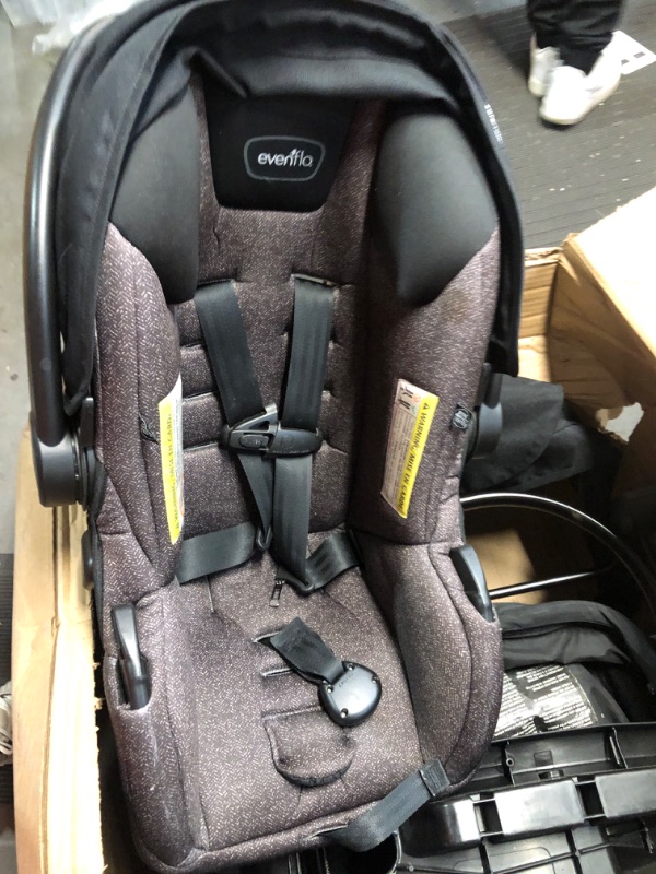 Photo 5 of Evenflo Pivot Modular Travel System With SafeMax Car Seat Only Travel System Casual Grey