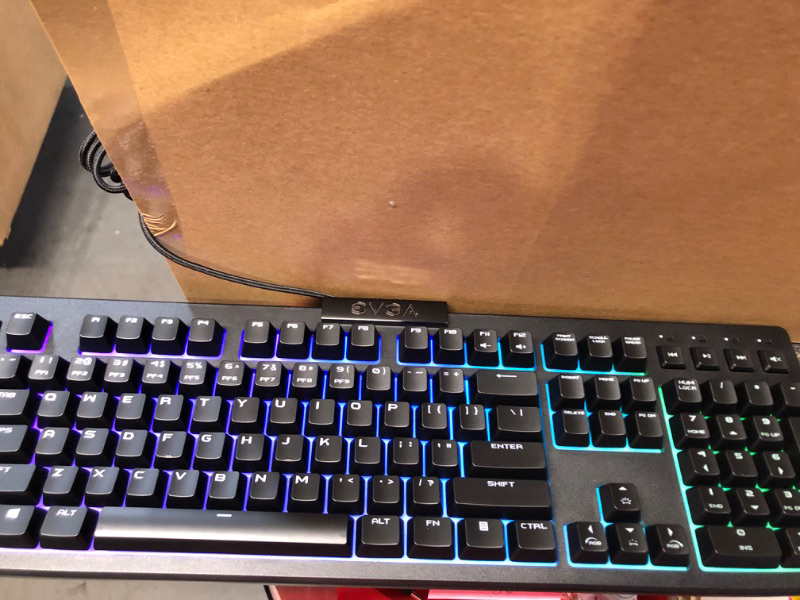 Photo 4 of EVGA Z12 RGB Gaming Keyboard, RGB Backlit LED, Water Resistant, 834-W0-12US-KR