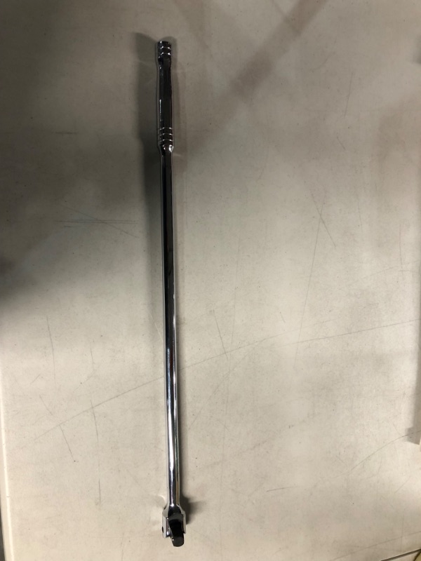 Photo 1 of ABN Breaker Bar – 24in Handle, 1/2in Drive, Chrome-Vanadium Steel (CR-V) Flexi-Bar with Locking Flexible Head