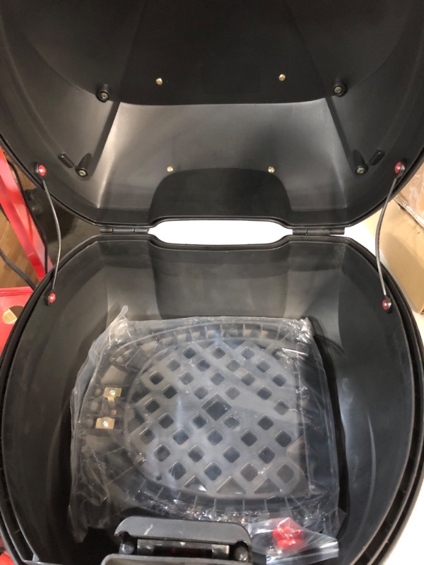 Photo 1 of Comie Motorcycle Tour Tail Box Scooter Trunk Luggage Top Lock Storage Carrier Case with soft backrest and Quick-release System - 32L Capacity - Can Store (1) Full Helmet (Red)
