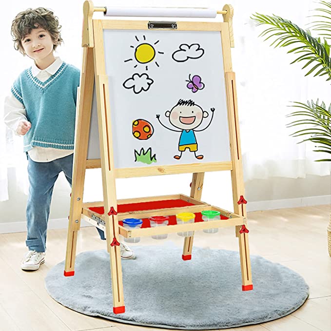 Photo 3 of EAQ Easel for Kid,Height Adjustable Wooden Art Easel