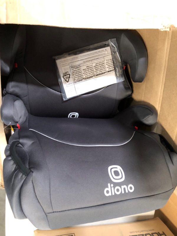 Photo 2 of Diono Solana 2022, No Latch, Pack of 2 Backless Booster Car Seats, Lightweight, Machine Washable Covers, Cup Holders, Charcoal Gray