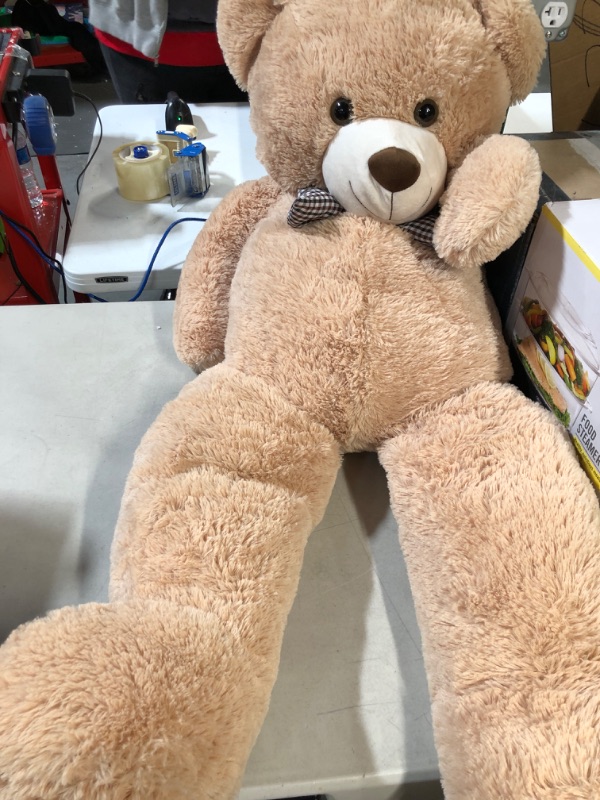 Photo 2 of  Giant Big Teddy Bear 4 Feet 47 inch Life Size Tan Plush Bear Brown Stuffed Animal 