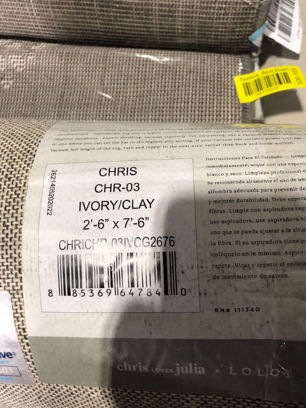 Photo 4 of [USED] Chris Loves Julia x Loloi CHR-03 Ivory / Clay - *RUNNER*