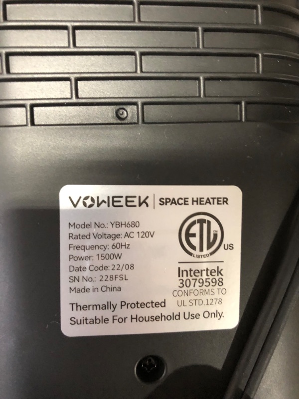 Photo 4 of [USED] 24" Space Heater, Voweek 