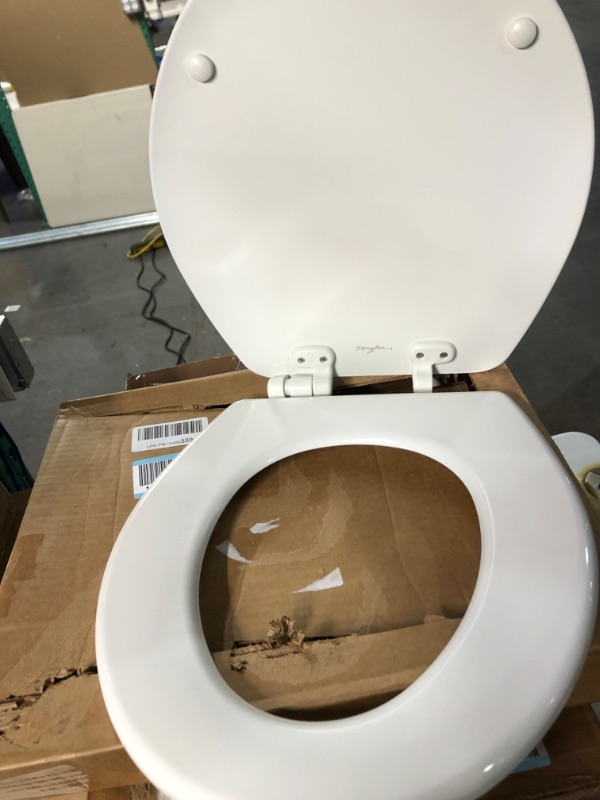 Photo 3 of ** USED*PIECES OUT OF PLACE AND SCRATCHES ON TOP OF LID*** * MAYFAIR Lannon Toilet Seat will Slow Close 