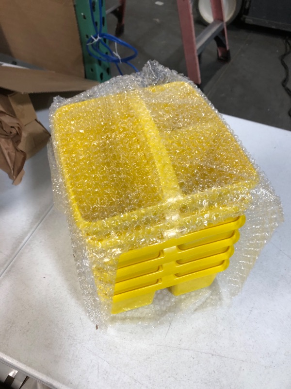 Photo 2 of Yellow Portable Plastic Storage Caddy 6-Pack for Classrooms