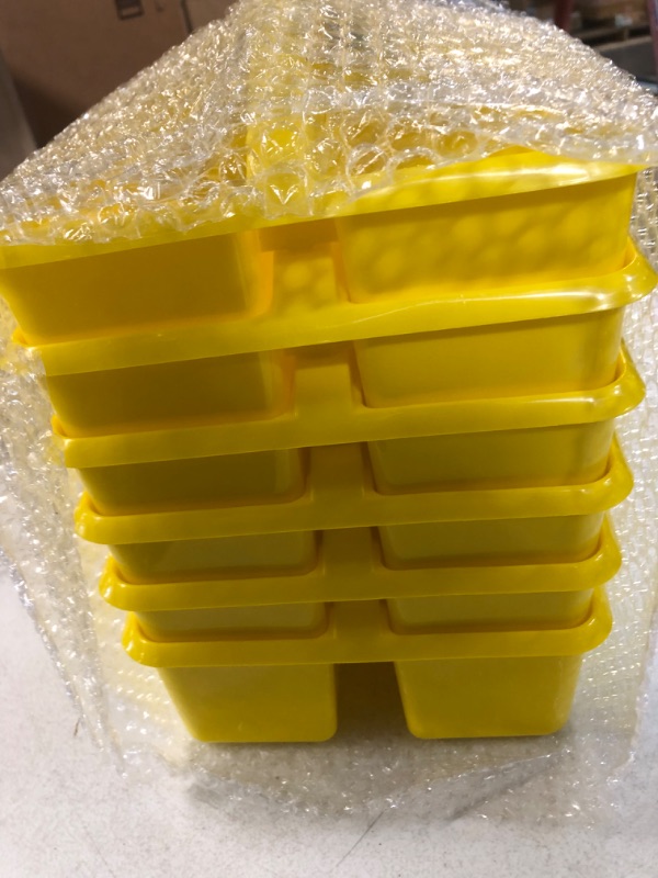 Photo 3 of Yellow Portable Plastic Storage Caddy 6-Pack for Classrooms