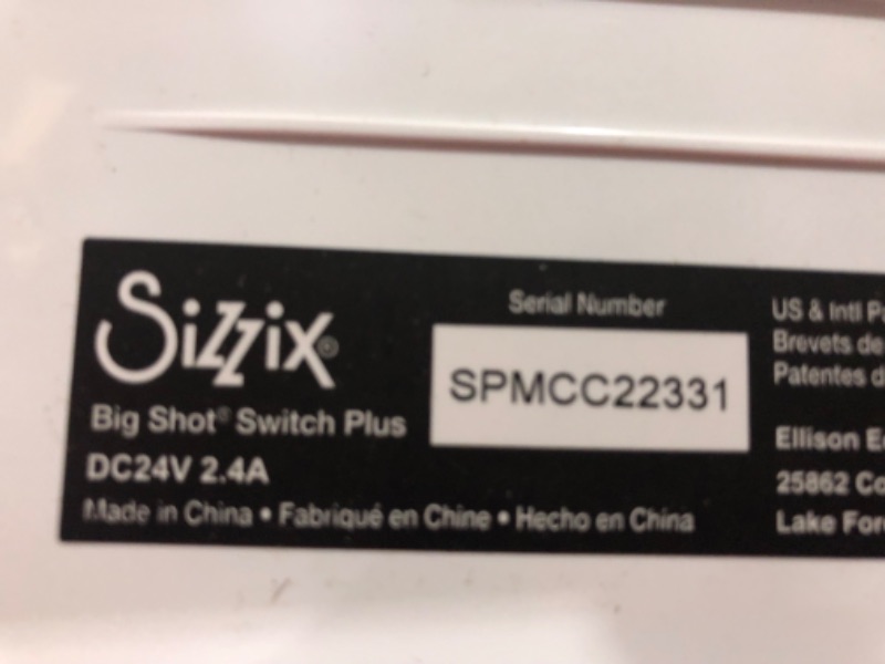 Photo 4 of Sizzix Big Shot Switch Plus Starter Kit (White), Electric Die Cutting & Embossing Machine 