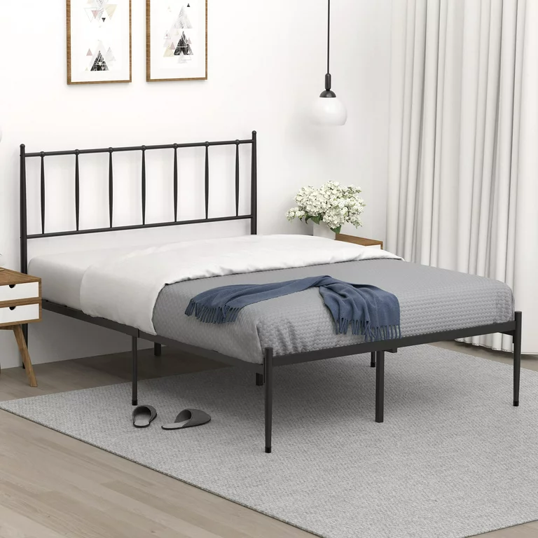 Photo 1 of ***MISSING PARTS - SEE NOTES***
Oyang Full Size Metal Platform Bed Frame with Headboard, 12.3 Storage Height