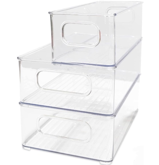 Photo 1 of **STOCK PHOTO AS REFRENCE** Refrigerator Organizer Bins-Set of 3 Fridge Organizer