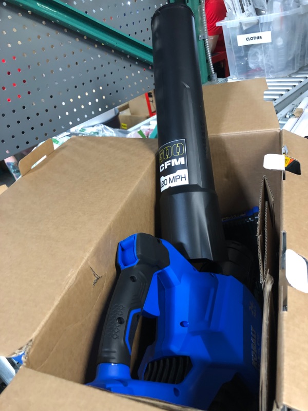 Photo 4 of ***UNTESTED - SEE NOTES***
Kobalt 24-Volt Max 120-MPH Brushless Handheld Cordless Electric Leaf Blower