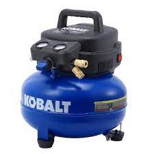 Photo 1 of **BROKEN VALVE** Kobalt 6-Gallons Portable 150 Psi Pancake Air Compressor