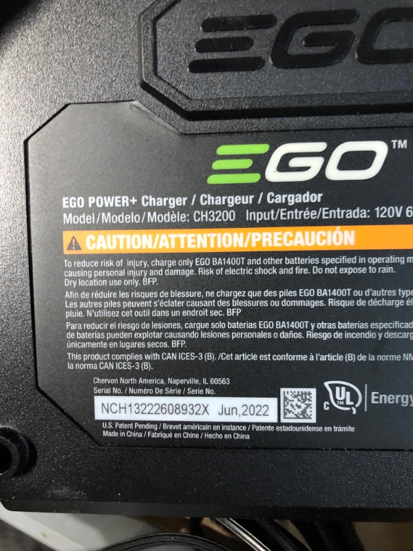 Photo 3 of **FOR PARTS**SEE NOTES**
EGO Kit Power+ ST1623T 16-Inch 56-Volt Lithium-Ion Cordless Carbon Fiber Straight Shaft String Trimmer, Battery and Charger Included, 16in Powerload/Line IQ/Telescopic (4.0AH), Black