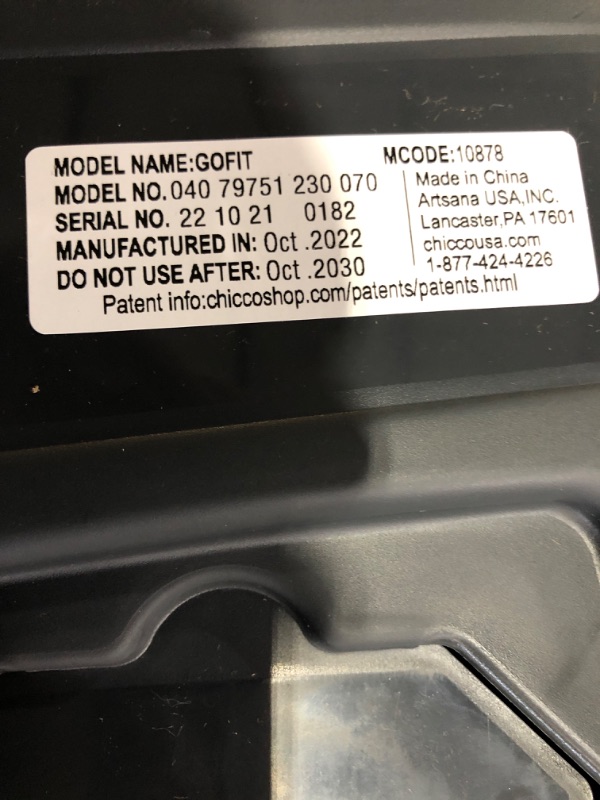 Photo 1 of Chicco GoFit Backless Booster Car Seat