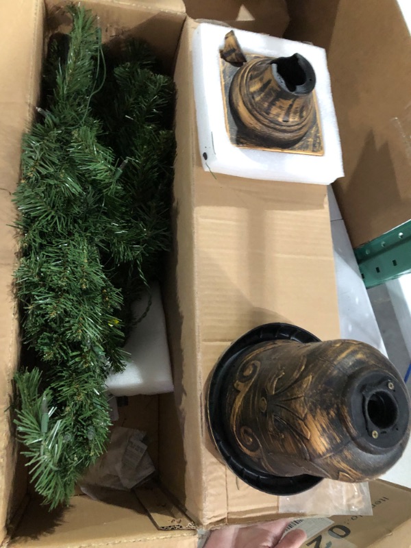 Photo 3 of -USED-National Tree Company Artificial Slim Christmas Tree, Green, Kingswood Fir, Includes Stand, 7.5 Feet Kingswood Fir Slim-7.5 ft Christmas Tree