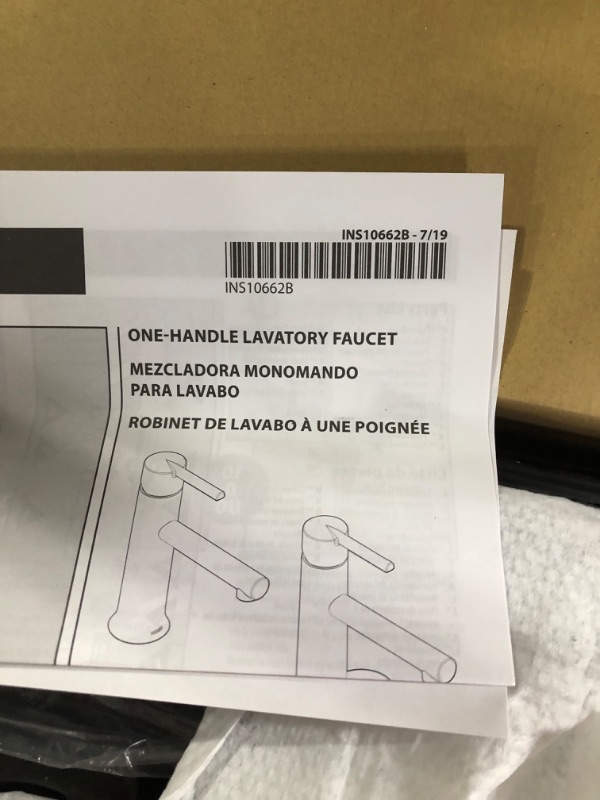 Photo 3 of -MISSING PARTS UNKNOWN-Moen Wellton Single-Handle Spot Resist Brushed Nickel Bathroom Faucet, One Hole Bathroom Sink Faucet with Optional Deck Plate and Drain Assembly, 84980SRN
