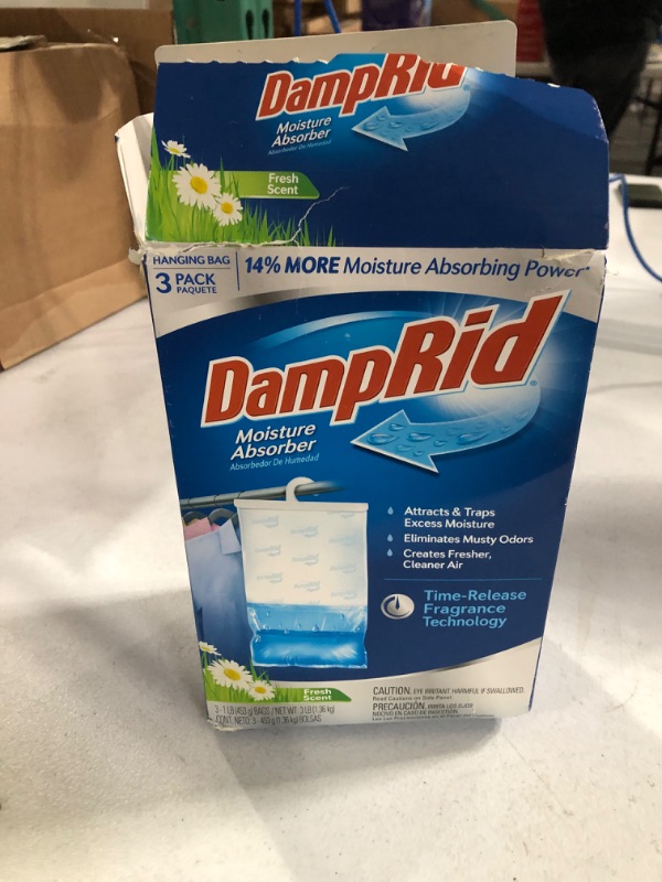 Photo 3 of -SEE NOTES-DampRid Fresh Scent Hanging Moisture Absorber, 16 oz., 3 Pack - Eliminates Musty Odors for Fresher, Cleaner Air, Ideal Moisture Absorbers for Closet, 14% More Moisture Absorbing Power*