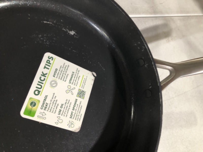 Photo 3 of -USED-GreenPan GP5 Hard Anodized Advanced Healthy Ceramic Nonstick, 9.5" and 11" Frying Pan Skillet Set, PFAS-Free, Induction, Dishwasher Safe, Oven & Broiler Safe, Black