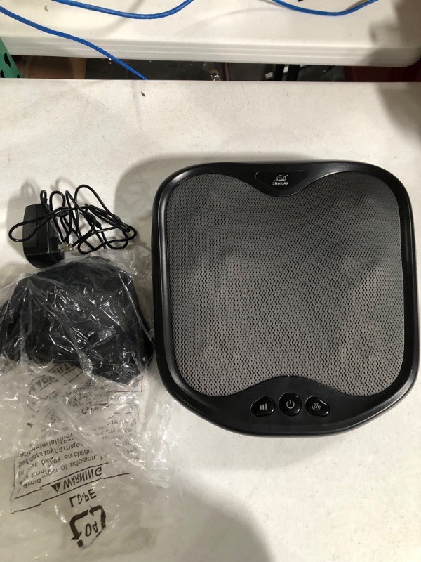 Photo 2 of -USED-Snailax Shiatsu Foot Massager with Heat- Washable Cover Kneading Foot & Back Massager, Heated Foot Warmer, Electric Feet Massager Machine for Plantar Fasciitis,Foot Relief Black