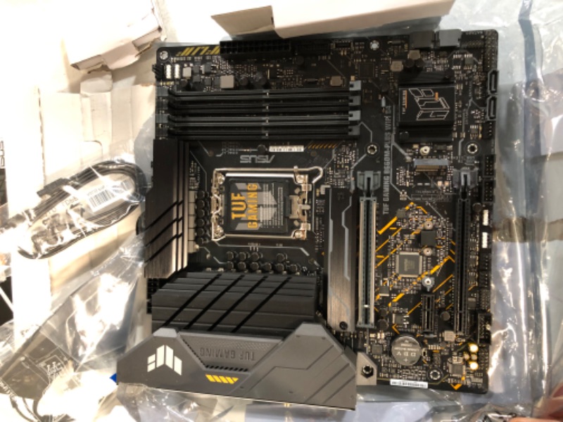 Photo 3 of ASUS TUF Gaming B660M-PLUS WiFi D4 LGA 1700(Intel 12th Gen) mATX Gaming Motherboard (PCIe 5.0,DDR4,2xPCIe 4.0 M.2 Slots,WiFi 6,2.5 Gb LAN,Front USB 3.2 Gen 1 Type-C,Two-Way AI Noise Cancelation)