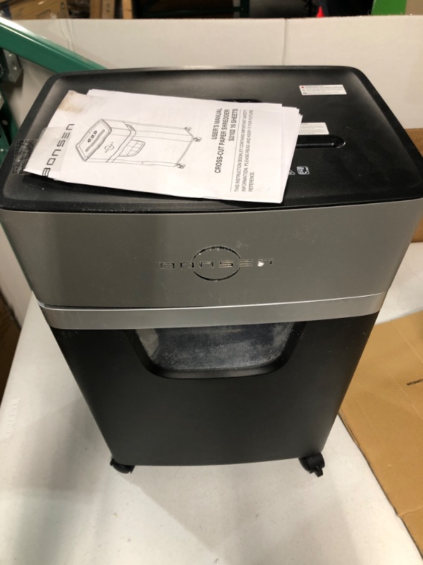 Photo 2 of BONSEN 15-Sheet Heavy Duty Paper Shredder for Office, S3102