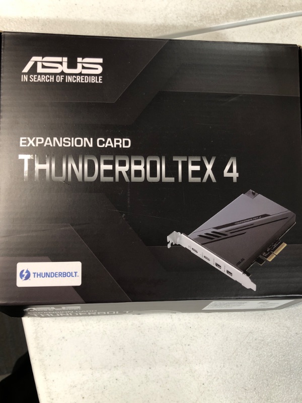 Photo 1 of ASUS ThunderboltEX 4 with Intel® Thunderbolt™ 4 JHL 8540 Controller, 2 USB Type-C Ports, up to 40Gb/s bi-Directional Bandwidth, DisplayPort 1.4 Support, up to 100W Quick Charge.
