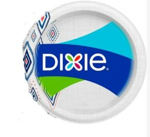 Photo 1 of Dixie 10 Inch Paper Plates, Dinner Size Printed Disposable Plate, 204 Count (3 Packs of 68 Plates) 68 Count (Pack of 3)