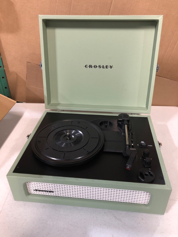 Photo 3 of Crosley CR8017B-SA Voyager Vintage Portable Vinyl Record Player Turntable with Bluetooth