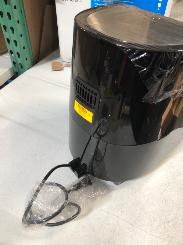 Photo 6 of 4 qt. Black Electric Air Fryer with See Through Window and 8-Presets