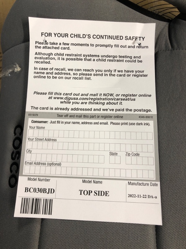 Photo 1 of Cosco Topside Backless Booster Car Seat (Leo)