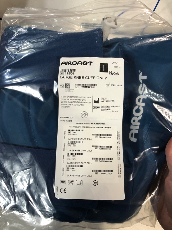 Photo 4 of Aircast Cryo Cuff Cold Therapy Knee Solution - Blue - Large, Non Motorized, Gravity-fed System, 1count