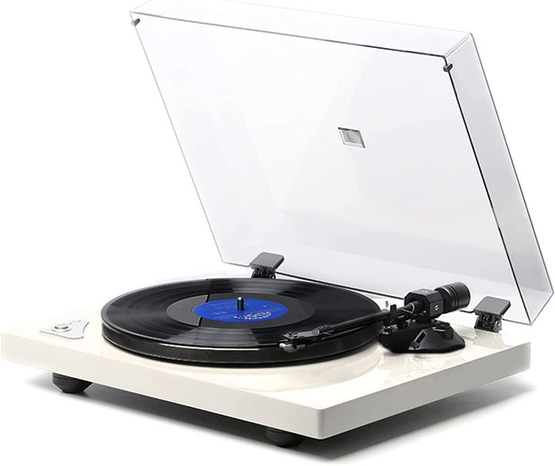 Photo 1 of Belt Drive Turntable with Bluetooth Connection 2-Speed 33 1/3 & 45RPM Adjustable Counterweight, AT-3600L, Solid Wood Plinth(Piano Black)