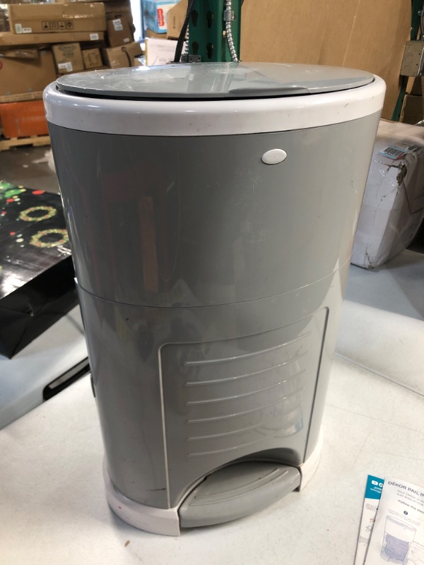 Photo 2 of Dekor Plus Hands-Free Diaper Pail | Gray | Easiest to Use | Just Step USED