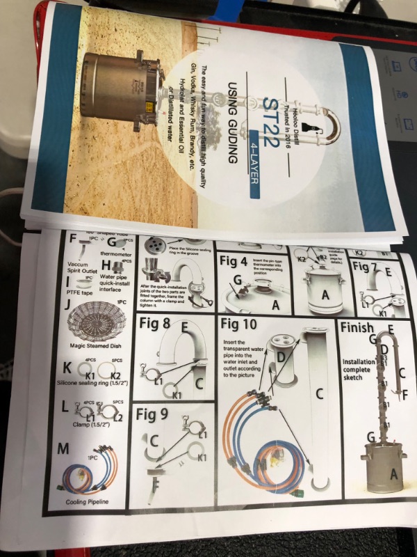 Photo 4 of HOOLOO Alcohol Distiller Still for Home Use Kit 304 Stainless Steel