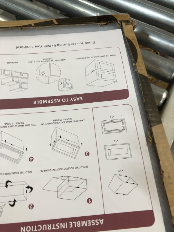 Photo 2 of **2 BOXES HAVE DAMAGE**
SEESPRING 12 Pack Shoe Storage Box, Clear Plastic Stackable Shoe Organizer 