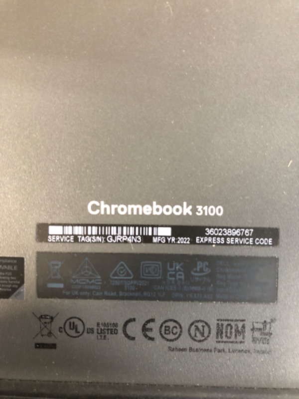 Photo 3 of Dell Chromebook 11 3100 11.6" Chromebook - 1366 x 768 - Celeron N4020 - 4 GB RAM - 16 GB Flash Memory - Chrome OS - Intel HD Graphics - English (US) Keyboard - Bluetooth (Renewed)