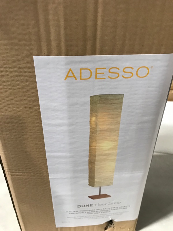 Photo 4 of Adesso Home 8022-12 Transitional Three Light Floor Lamp from Dune Collection in Pwt, Nckl, B/S, Slvr. Finish, Beige Floor Lamp Beige